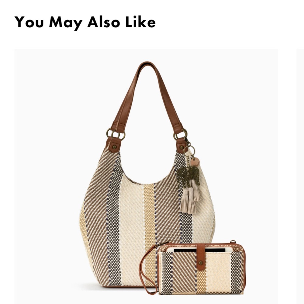 Sakroots Tan and Brown Hobo Bag with Accessory